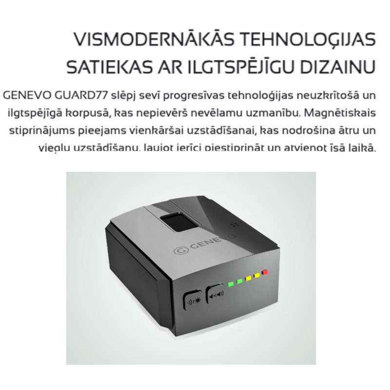 Черный (melnā versija) jaunums GENEVO GUARD77 augstas veiktspējas 77GHZ mērierīce