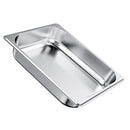 Nerūsējošā tērauda gastronomijas trauki, 1/2 izmērs, dziļums 63,5 mm, tilpums 3,8 l, 4 gab. komplekts