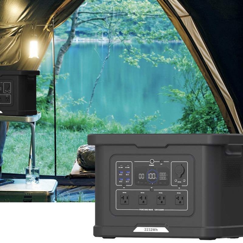 2400W Portatīvā Elektrocentrāle jeb uzlādes stacija– 2232Wh ar UPS funkciju un ātru uzlādi