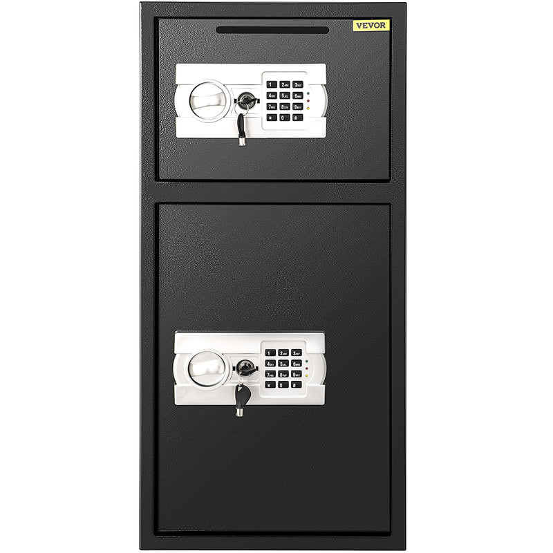 VEVOR Drošības Seifs ar Divām Atsevišķām Slēdzamām Kamerām un Elektronisko Tastatūru