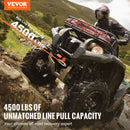 VEVOR elektriskā vinča ATV/UTV, 2040 кг, ar sintētisko trosi, ūdensizturīga, ar tālvadības pulti