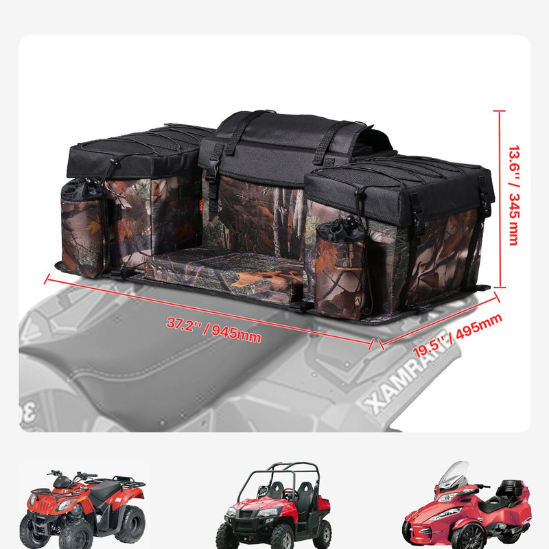 VEVOR 68 L ATV aizmugures soma no 600D oksforda auduma ar sūkļa polsterējumu