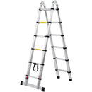 Teleskopiskās izbīdāmās kāpnes, 3,8 m, A-veida ar stabilizējošo stieni, piemērotas kemperiem, 170 kg slodze