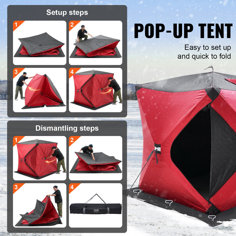 VEVOR  Pop-Up 1-2 personām Pārnēsājama āra telts  1.5x1.5x1.65 m