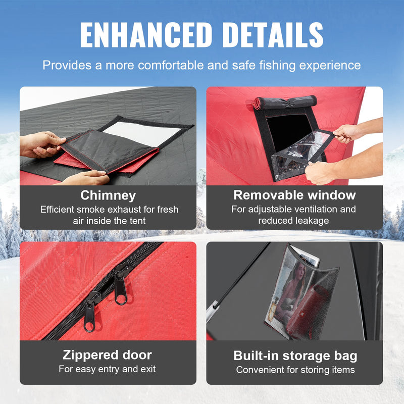 VEVOR  Pop-Up 1-2 personām Pārnēsājama āra telts  1.5x1.5x1.65 m