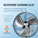 VEVOR žalūziju izplūdes ventilaatorid, sienas montāžas, 254 mm, 1280 m³/h, vahelduvvoolumootorid