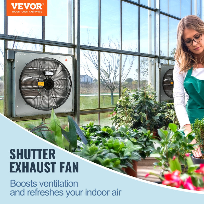 VEVOR žalūziju izplūdes ventilaatorid, sienas montāžas, 610 mm, 4919 m³/h, vahelduvvoolumootorid