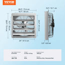 VEVOR žalūziju izplūdes ventilaatorid, sienas montāžas, 610 mm, 4919 m³/h, vahelduvvoolumootorid