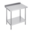 VEVOR nerūsējošā tērauda darba galds, 61 x 91 cm, regulējams plaukts, 200 kg slodze