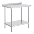VEVOR nerūsējošā tērauda darba galds, 61 x 91 cm, regulējams plaukts, 200 kg slodze