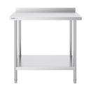 VEVOR nerūsējošā tērauda darba galds, 61 x 91 cm, regulējams plaukts, 200 kg slodze