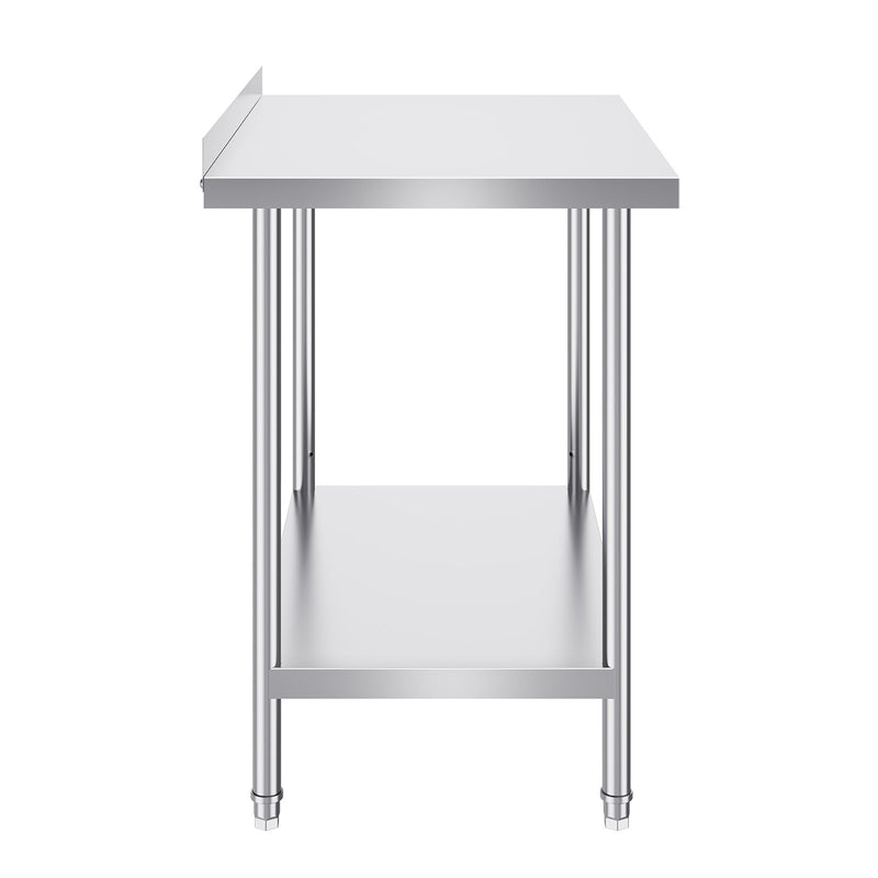 VEVOR nerūsējošā tērauda darba galds, 61 x 91 cm, regulējams plaukts, 200 kg slodze