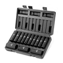 VEVOR trieciens uzgriežņu atslēgu komplekts 12,7 mm, 13 gab., dziļie, 10-24 mm, Cr-V tērauds, 6-kantes, ar glabāšanas kārbu