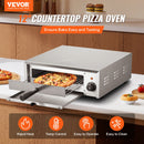 VEVOR elektriskā picas krāsns 30,4 cm, 1500W, temperatūras diapazons 50–350°C, noņemams drupatu paliktnis