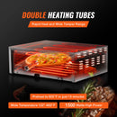 VEVOR elektriskā picas krāsns 30,4 cm, 1500W, temperatūras diapazons 50–350°C, noņemams drupatu paliktnis