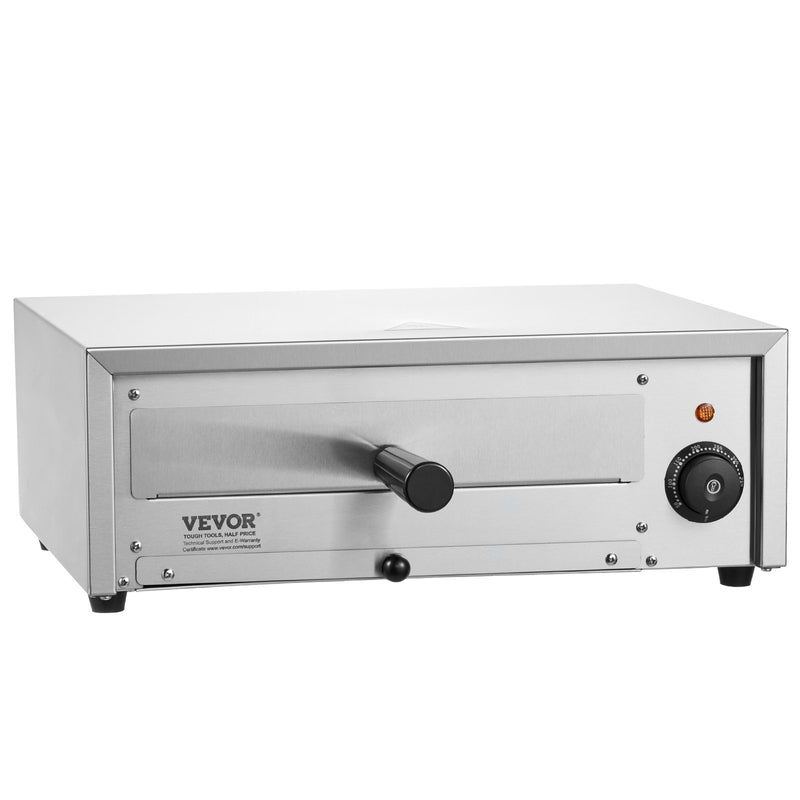 VEVOR elektriskā picas krāsns 30,4 cm, 1500W, temperatūras diapazons 50–350°C, noņemams drupatu paliktnis