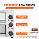 VEVOR 30,4 cm elektriskā galda picas krāsns ar regulējamu temperatūru un 0–120 minūšu taimeri