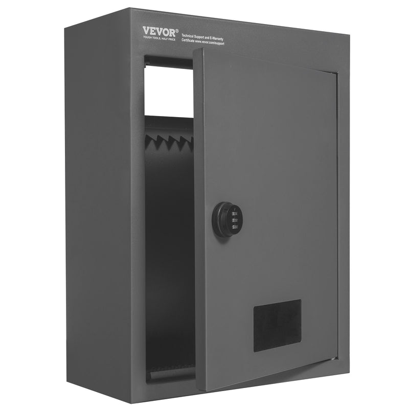 VEVOR caur sienu uzstādāma pastkaste ar kombinēto slēdzeni, tumši pelēka, 31,8 × 16 × 42,9 см