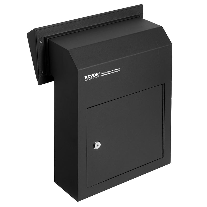 VEVOR caur durvīm uzstādāma atslēgu kaste ar kombinēto slēdzeni, melna, 30,5 × 15,2 × 40,6 см