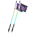 VEVOR LED spirālveida antenas gaismas ar atsperes pamatni, 2 gab., 1,2 m, RGB, ar tālvadību un lietotni