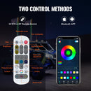 VEVOR LED spirālveida antenas gaismas, 2 gab., 1,2 m, RGB, ar tālvadību un lietotni, piemērotas ATV, UTV, RZR