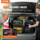 Salokāma ūdens uzglabāšanas tvertne 1000 l, PVC, pārnēsājama, melna