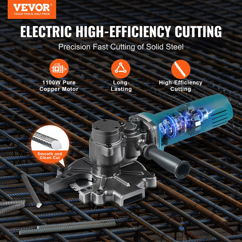 VEVOR 1100W elektriskais armatūras griezējs - griešana līdz 40 mm
