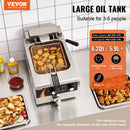 VEVOR Komerciālais elektriskais frī kartupeļu fritieris, galda virsmas fritieris, 8.5L