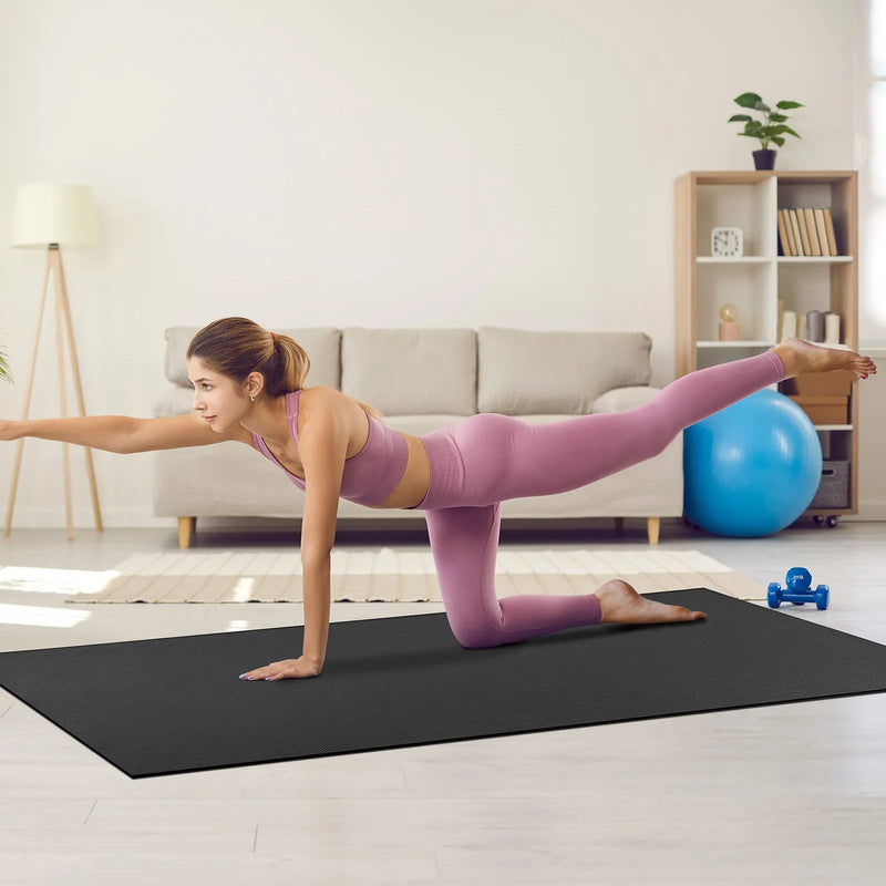 Vingrošanas paklājiņš – neslīdošs jogas paklājiņš trenažieru zālei, fitnesam, pilatēm un vingrinājumiem (2,4 × 1,8 m)