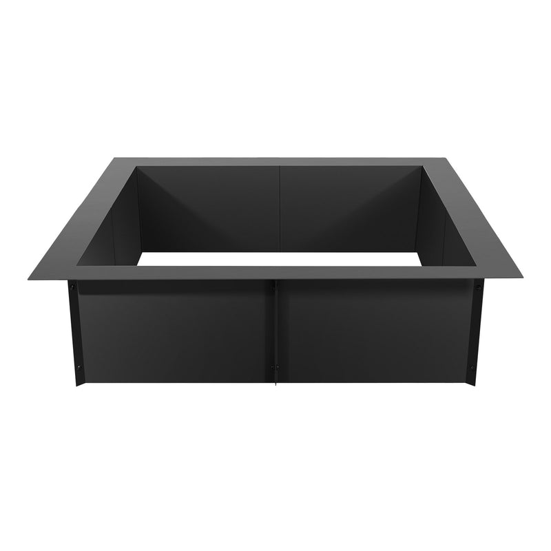 VEVOR kvadrātveida ugunskura gredzens - 106 × 106 см ārējais tērauda DIY ugunskura ieliktnis