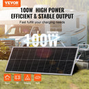 Монокристаллическая панель VEVOR 100W 12V в комплекте с пультом управления