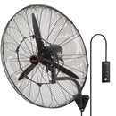 VEVOR Oscilējošs sienas ventilators ar miglu – 74,9 cm metāla ventilators ar 3 ātrumiem