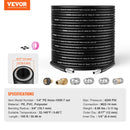 VEVOR аугстспидиена мазгатая шлютена 30,5 м, 6,35 мм, 4200 PSI, без салиекумы, ar misiņa vītni