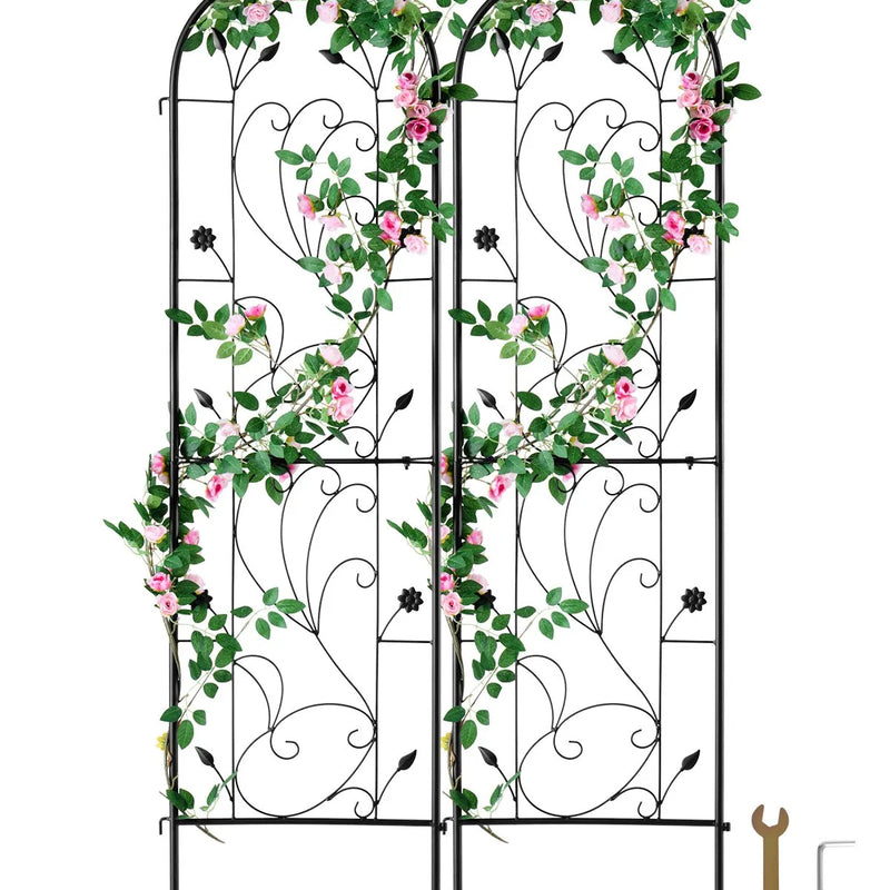 2 gab. metāla balsti vīteņaugiem, 152 × 38 cm, izturīgi pret rūsu