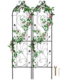 2 gab. metāla balsti vīteņaugiem, 152 × 38 cm, izturīgi pret rūsu