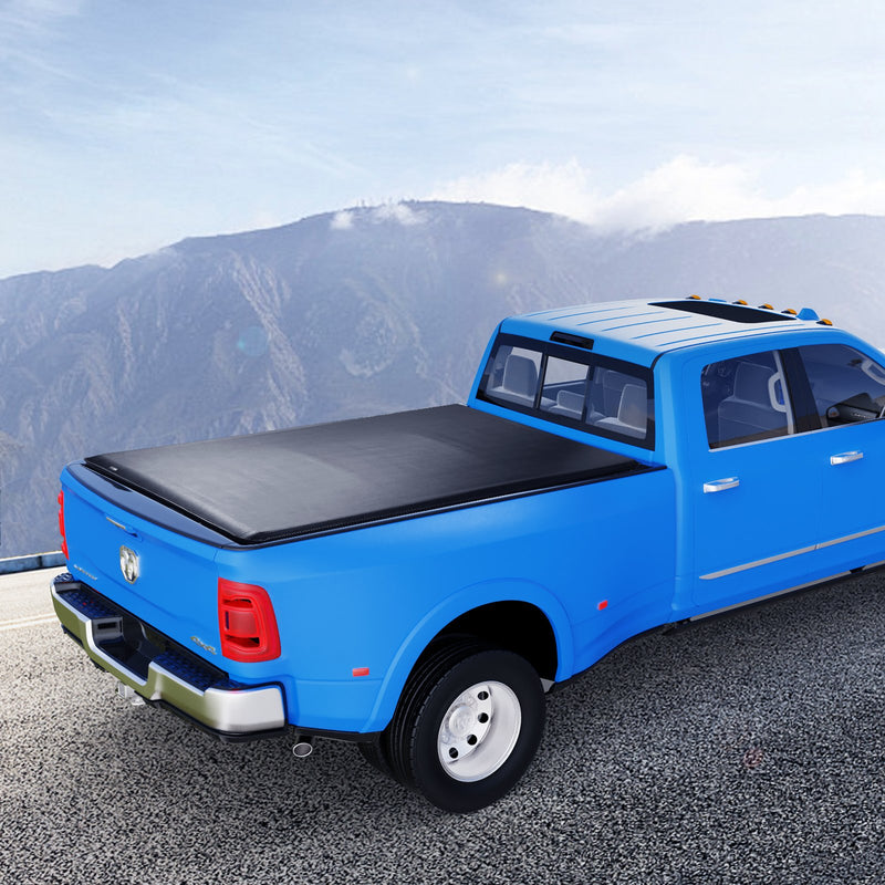 VEVOR kravas kastes pārsegs, salokāms kravas kastes pārsegs, saderīgs ar 2002-2018 Dodge Ram 1500, 2003-2024 2500 3500, 2019-2024 Classic, 195 x 168 cm kravas kastei, mīksts PVC materiāls