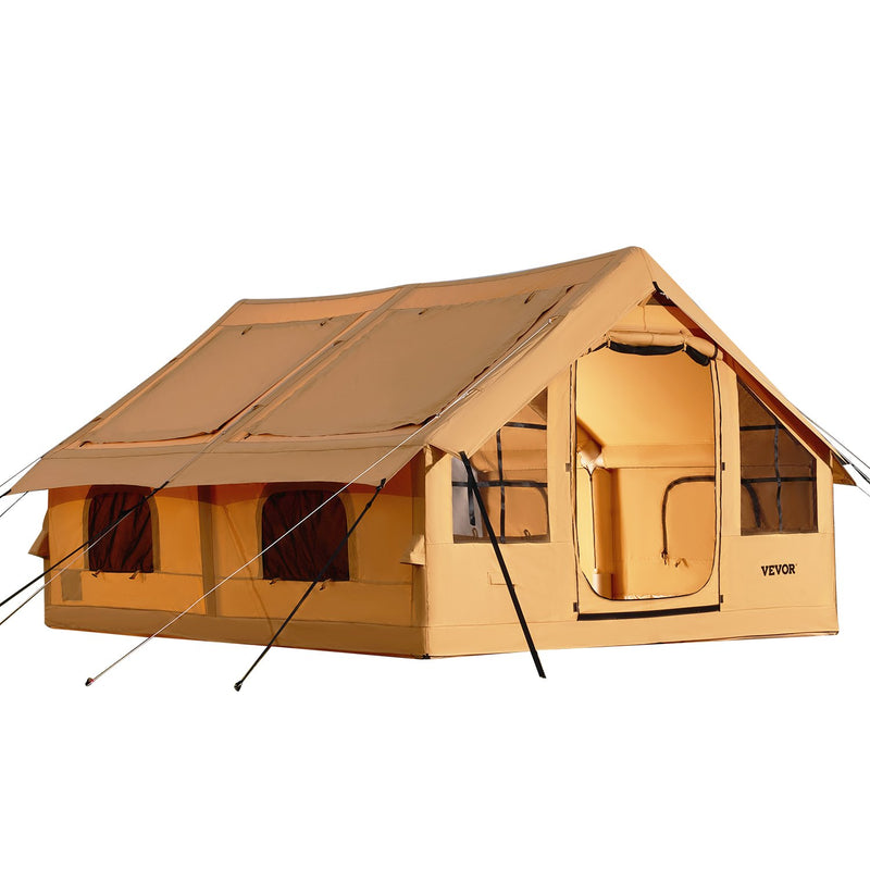 VEVOR piepūšamā telts kempingam 5–8 personām, glampinga telts ar pumpi, viegli uzstādāma