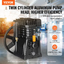 VEVOR gaisa kompresora sūkņa galva 3 HP, 5,8 CFM @ 90 PSI, divcilindru virzuļu tips