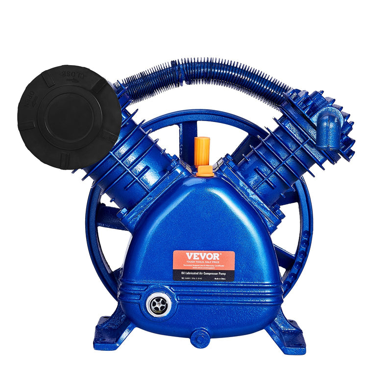 VEVOR gaisa kompresora sūkņa galva 5,5 HP, 5,75 CFM @ 90 PSI, 2 cilindru virzuļa sūknis
