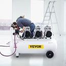 VEVOR gaisa kompresors 80 L, īpaši kluss, bez eļļļas, 2,2 kW, zema trokšņa līmeņa, droša solenoīda vārsta aizsardzība