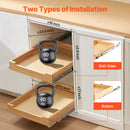 VEVOR Izvelkamais skapja organizators ar mīksto aizvēršanu, izvelkams plaukts, koka atvilktne, 43 cm plats x 53 cm dziļš