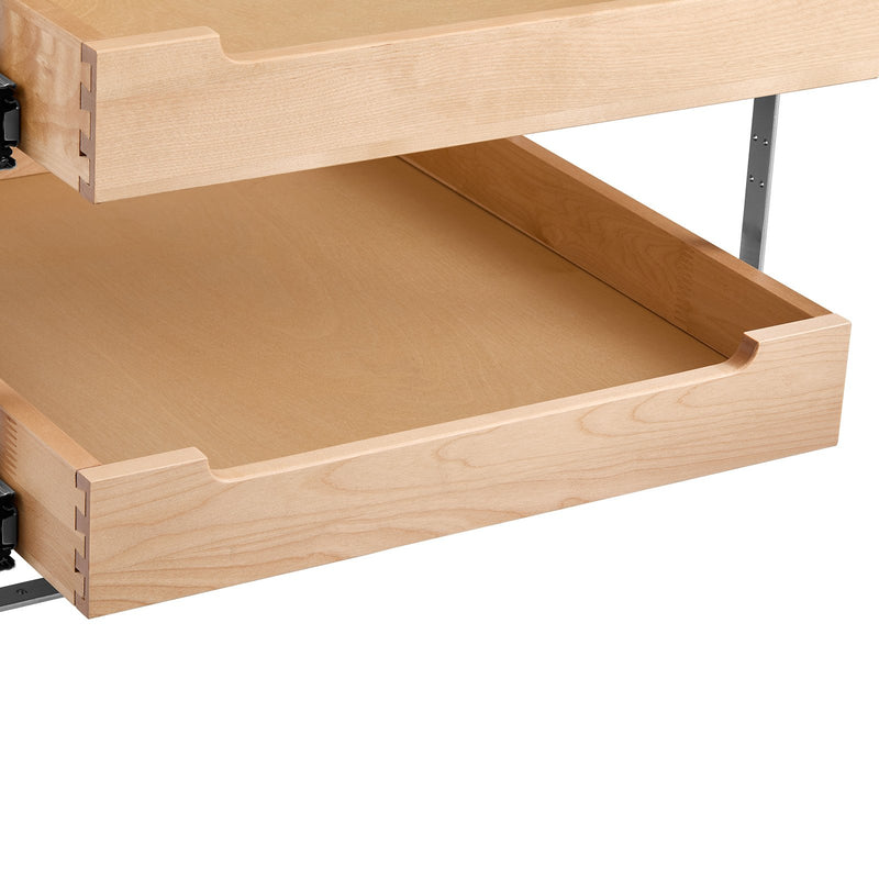 VEVOR divlīmeņu izvelkams skapja organizators ar klusu aizvēršanos, 508 x 533 mm, koks