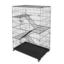 VEVOR 4-stāvu kaķu būris ar 360° rotējošām kājām, 3 kāpnēm un šūpuļkrēslu, piemērots 1-3 kaķiem, 900 x 600 x 1330 mm