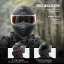 VEVOR motocrosa ķivere ar pilnu seju un Bluetooth savienojuma pieslēgvietu