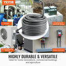 25 mm elastīga šķidrumnecaurlaidīga PVC caurule, 30,48 m, nemetāliska, IP65