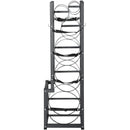 Gāzes konteineru plaukts, ar ietilpību 1 × 22,7 кг, 2 × 13,6 кг un 3 mazi baloni, 39,5 × 33 × 126,5 см, uzglabāšanai un transportēšanai (Freons, skābeklis, slāpeklis u.c.)