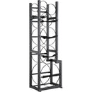 Gāzes konteineru plaukts, ar ietilpību 1 × 22,7 кг, 2 × 13,6 кг un 3 mazi baloni, 39,5 × 33 × 126,5 см, uzglabāšanai un transportēšanai (Freons, skābeklis, slāpeklis u.c.)