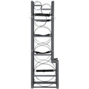 Gāzes konteineru plaukts, ar ietilpību 1 × 22,7 кг, 2 × 13,6 кг un 3 mazi baloni, 39,5 × 33 × 126,5 см, uzglabāšanai un transportēšanai (Freons, skābeklis, slāpeklis u.c.)