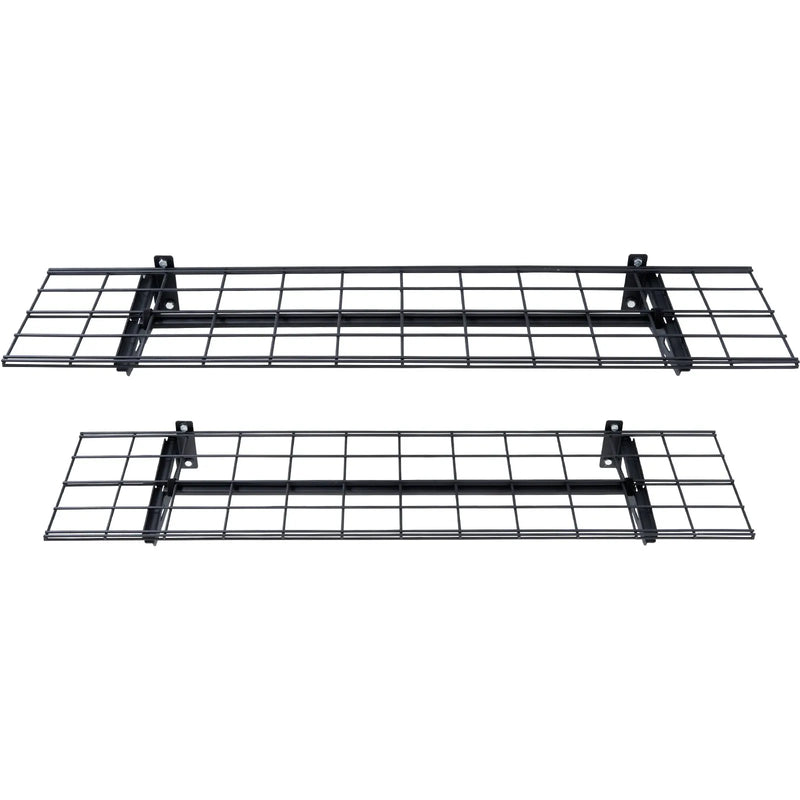 Uzglabāšanas plaukti 2 gab. 122 × 30 cm pie sienas stiprināmi 181 kg, metāla