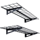 Uzglabāšanas plaukti 2 gab. 122 × 30 cm pie sienas stiprināmi 181 kg, metāla
